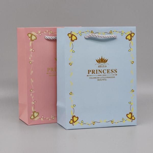 Multiple Color Custom Printed Reusable Shopping Paper Bag With Twisted Handle