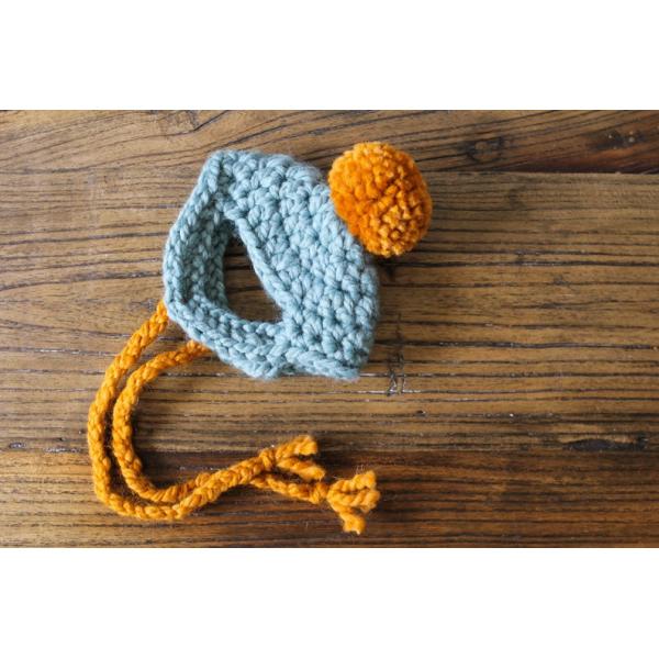 Y-Z Dog Clothing Accessories Handmade Dog Beanie with Pom Pom Crochet Knit Dog Hat Gift