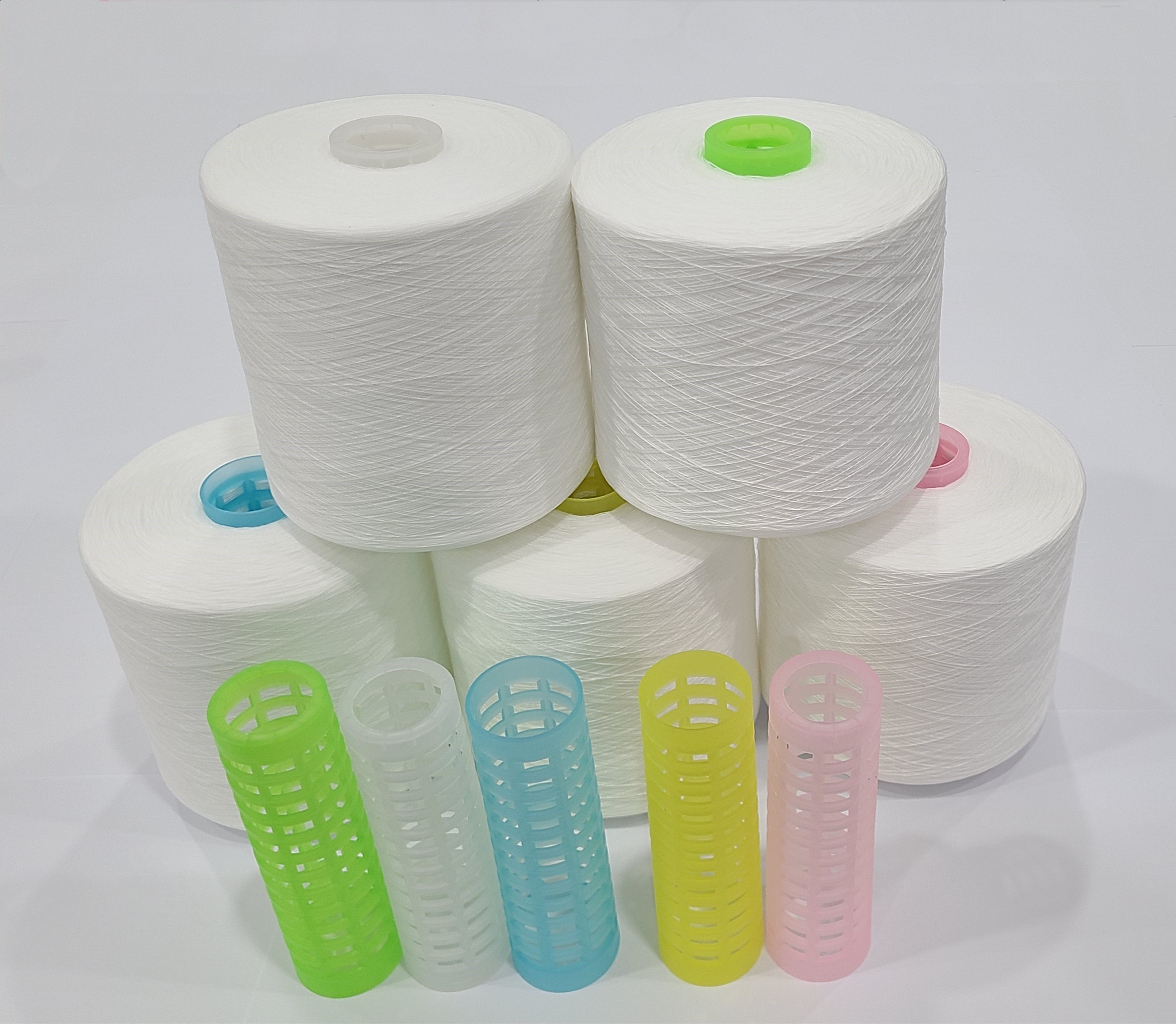 203 302 402 502 602 100% Polyester Yarn For Knitting Weaving