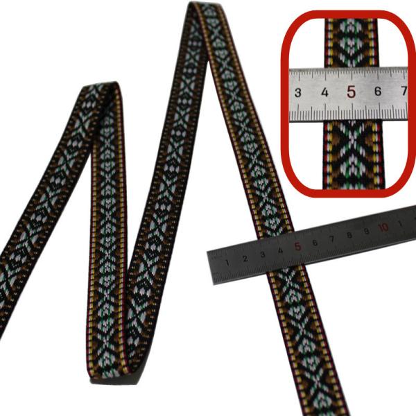 Custom Brand Logo Ethnic Style Jacquard Ribbon Strap