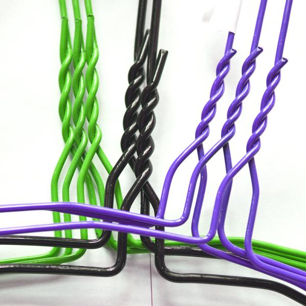 White Powder Coated Laundry 16" Coated Wire Hangers