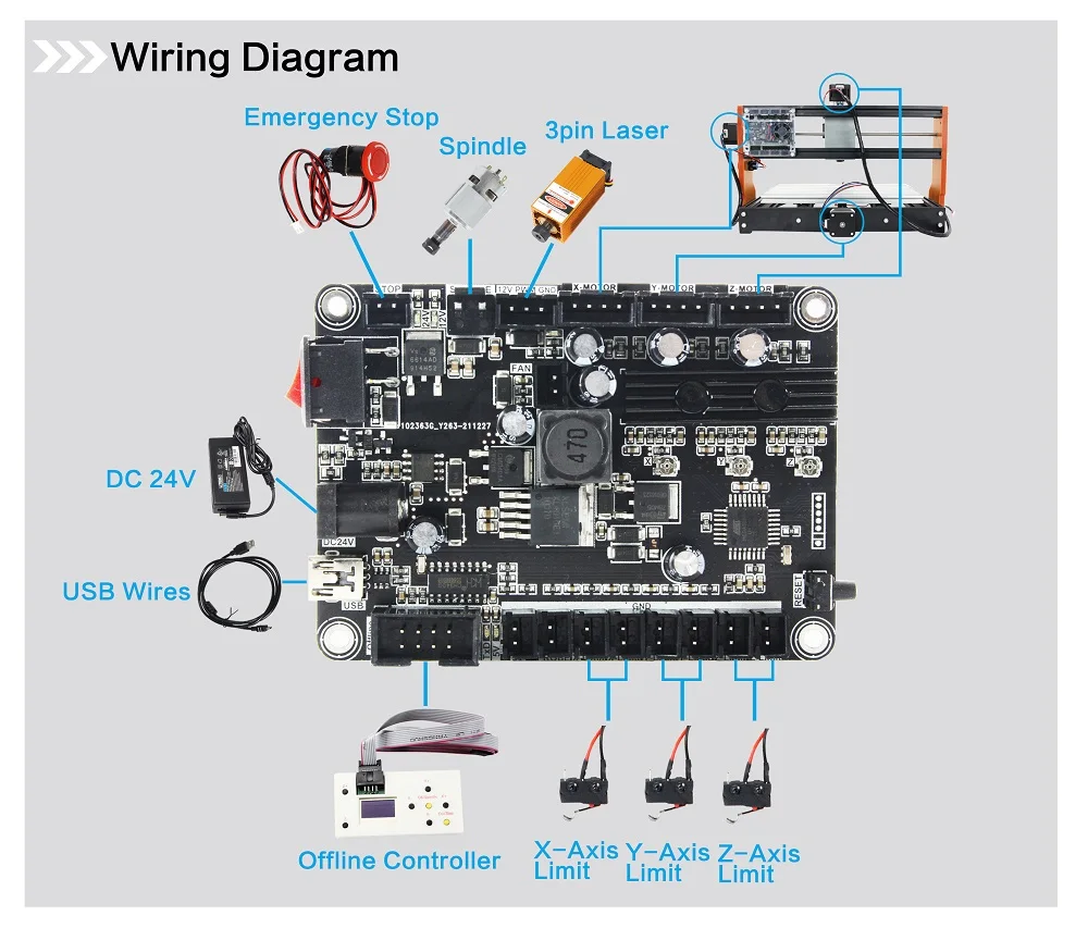 US Ship CNC Router 3018 PRO Engraving Milling Machine GRBL Controller ER11 For Wood Carving