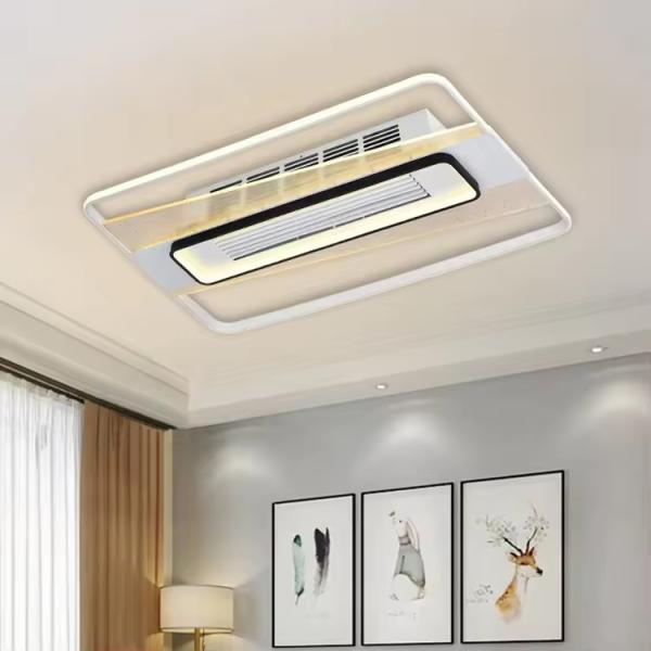 SENKAI Ultra Thin LED Recessed Ceiling Lights Modern Bladeless Ceiling Fan Intelligent Remote Control