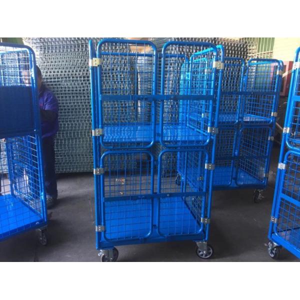 Stackable Roll Cage Trolley Anti Static Powder Coated Nestable Roll Cages