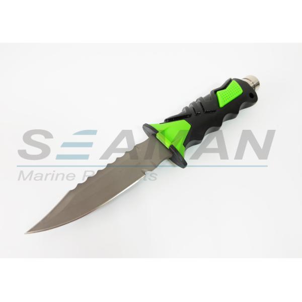 Titanium scuba diving knife water sports equipment with sheath and straps