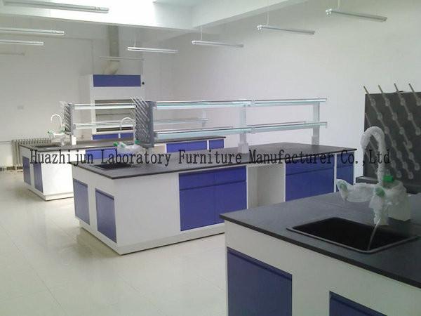 Quality Educational Steel Laboratory Furniture , Chemical Resistant Lab Tables For Schools for sale