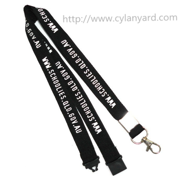 printed logo polyester neck lanyards