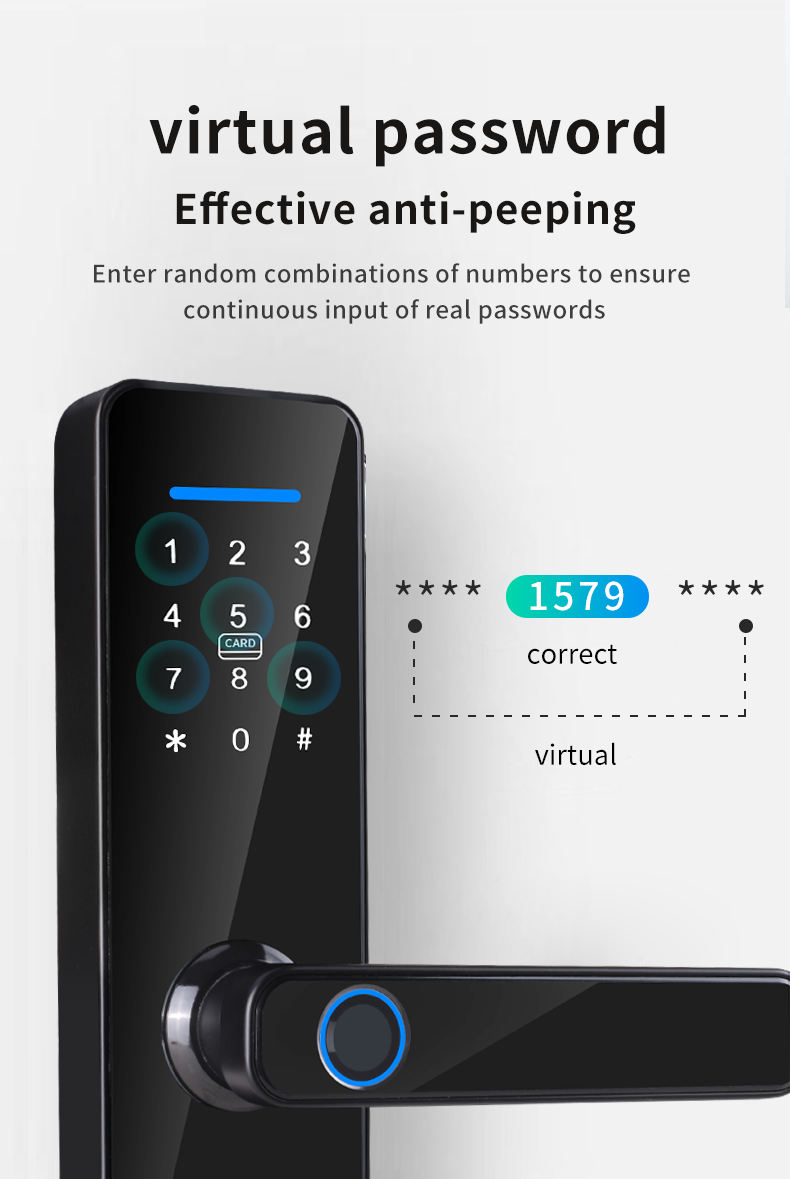 Remote Control Smart Lock TTlock Tuya Fingerprint Interior Door Lock