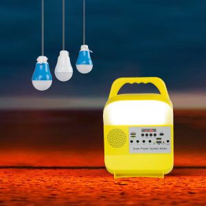 5W Led Bulbs Bluetooth Solar Home Lighting System With Radio