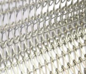 China Decorative Metallic Chain Mesh Belt Chain Link Fence Mesh Fabric on sale