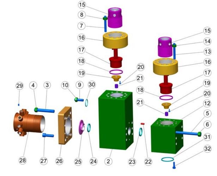LEWCO-W2215 Mud Pump, WH1612 MUD PUMP, WH1312 MUD PUMP, WH-2214 MUD PUMP FLUID END MODULE, LINER, PISTON