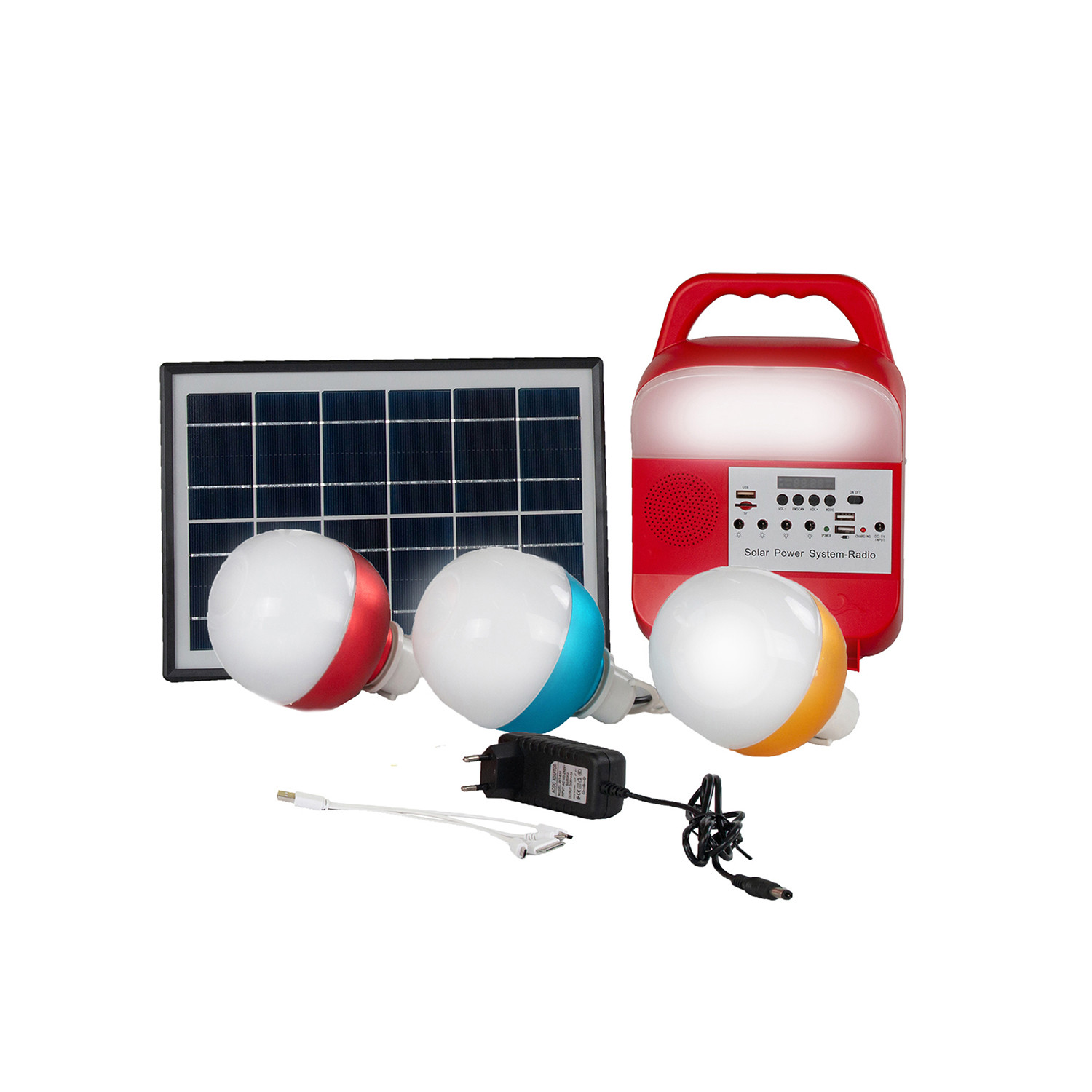 Buy cheap OEM DC15V 8000mah Solar Home Lighting System With FM Radio product
