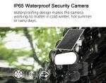 Night Vision IR Waterproof Solar Security Camera With Floodlight Surveillance