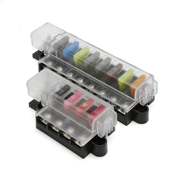 4 Way 8 Way Circuit Fuse Block 4P 8P Auto Fuse Box Holder Marine Fuse Panel