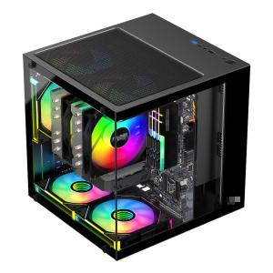 China MATX/ITX PC Case Supports Graphics Cards Up To 320mm CPU Coolers Up To 165mm 1 HDD 2 SSDs 3 X 12CM Fans For Money on sale