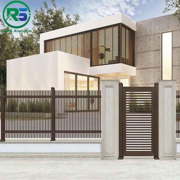 Self Cleaning PVDF Coated Cladding Aluminium Picket Fence For Exterior