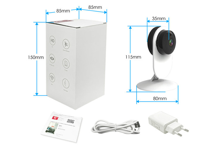 OEM ODM Wifi Mini Security Camera , Mini Outdoor Security Cameras With Night Vision