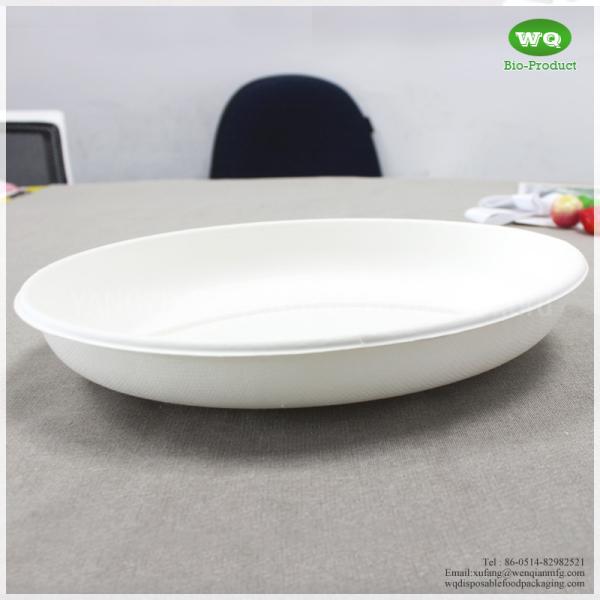 900ml Sugarcane Pulp Oval Bowl- sustainable Microwave safe Biodegradable Food Container-eco friendly Catering Supplies