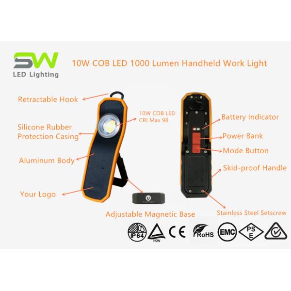Technician Hand Held Rechargeable Led Work Light 10w For Inspection , Fixing