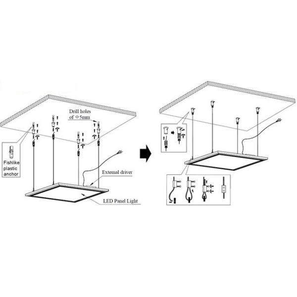 LED Panel Light 36W 48W Office Square LED Ceiling Panel Light