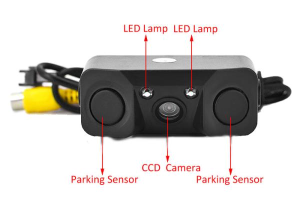 Quality Camera Parking Reversing Radar Sensor Rear View Backup Night Vision CCD Camera With 2 Radar Sensors Indicator CMOS-451P for sale