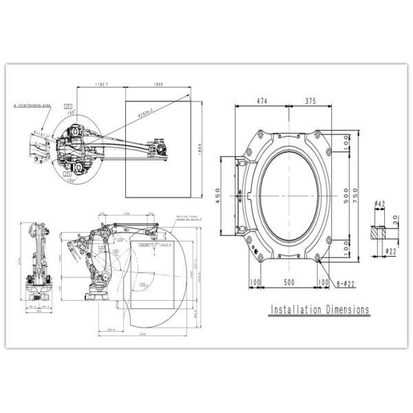 Kawasaki 250kg Max Payload Palletizing Robot Arm with Suction Gripper for High-Speed Operation