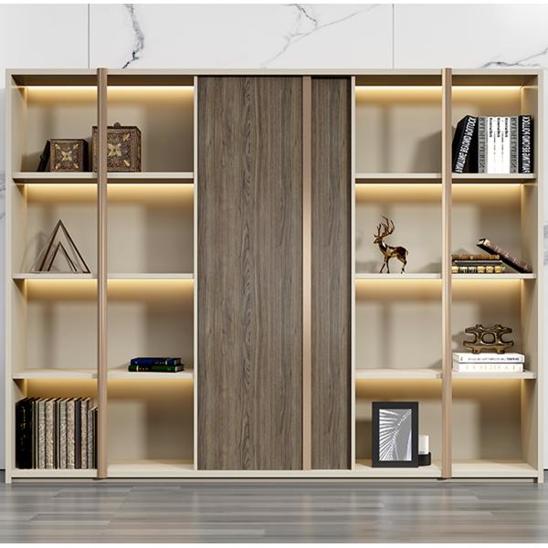 Cabinet Wooden Office Furniture Desk Background Cabinet Office Bookcase Partition Cabinet