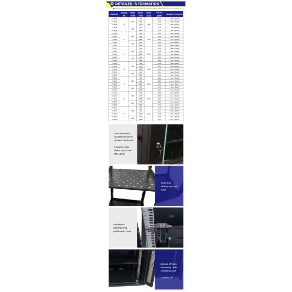600*530*400 Telecommunications Network Rack Cabinet with Digital Locker Server Rack 42U