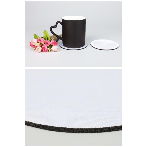 Non Slip Heat Resistant Sublimation Rubber Coasters Customized Neoprene Coasters