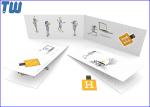 Promotional Folding Paper Greeting Card USB Webkey Custom Shape