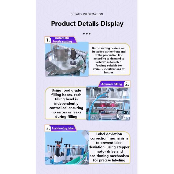 Customized fully automatic four head peristaltic pump filling machine CH-5566 for sesame oil and edible rapeseed oil filling production line