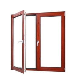 China PVDF 75/150 450pa Double Glazed Casement Windows on sale