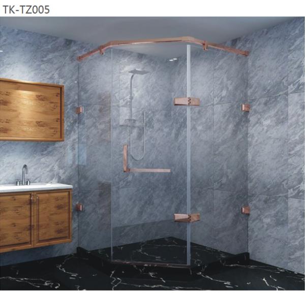 Hotel Bathroom Essential Modern SS304 Mirrored Sliding Shower Door for Renovation