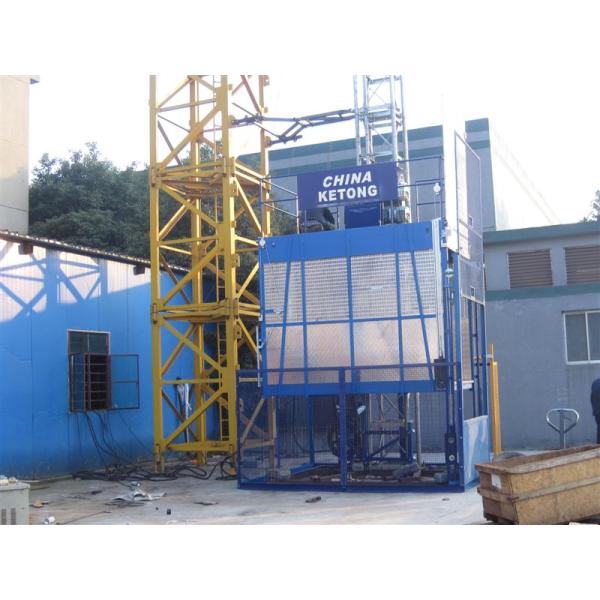 Floor / Sliding Door Construction Hoist Elevator Single Or Double Cages