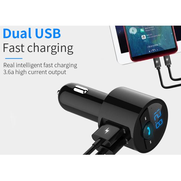 A2DP Bluetooth FM Transmitter Car Kit 10m Operating Voice Navigation