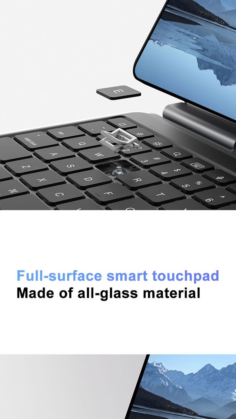 Precision Trackpad Magnetic Keyboard Case for iPad 10th/11 Wireless Bluetooth Floating Cantilever Stand Folio Cover ODM OEM