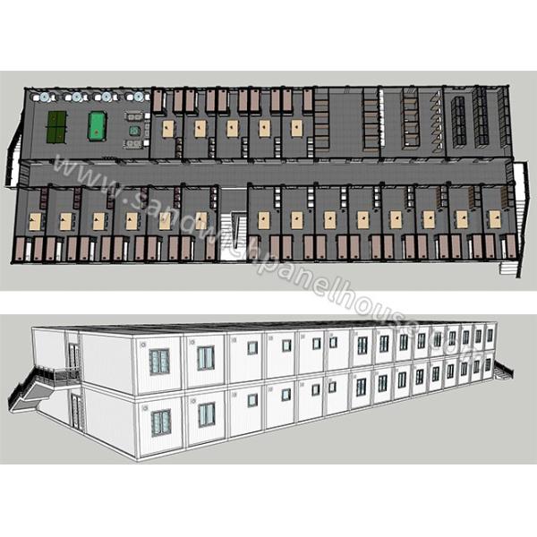 Modular Portable Accommodation Two Floors For Workers / Students