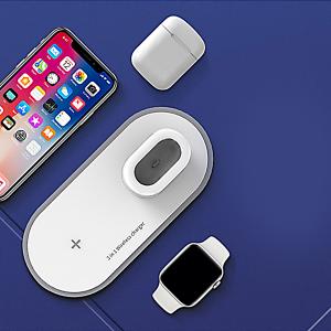 Buy cheap Wireless Charger iPhone Apple Watch and AirPods Charging Station, 3 in 1 Wireless Charger Stand Pad Qi Fast Chargers Doc product