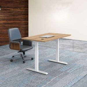 Buy cheap Melamine Height Adjustable Standing Desk Wooden With PVC Edging product