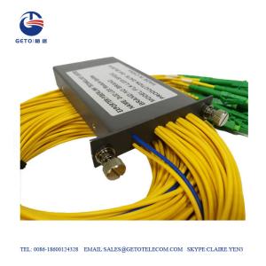 Buy cheap 2×32 Mini LGX Cassette 1260nm Optical Cable Splitter Module product