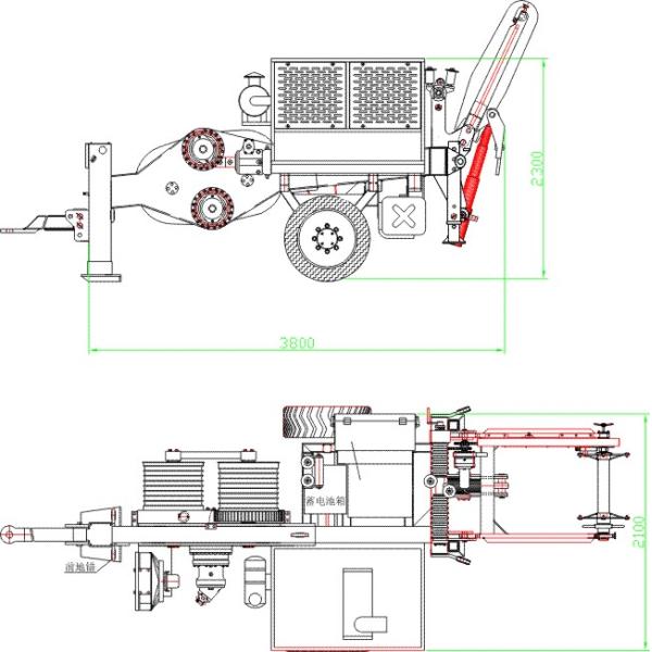 60kN 6 Ton 220kv Overhead Transmission Line Stringing Equipment with Cummins Diesel Engine