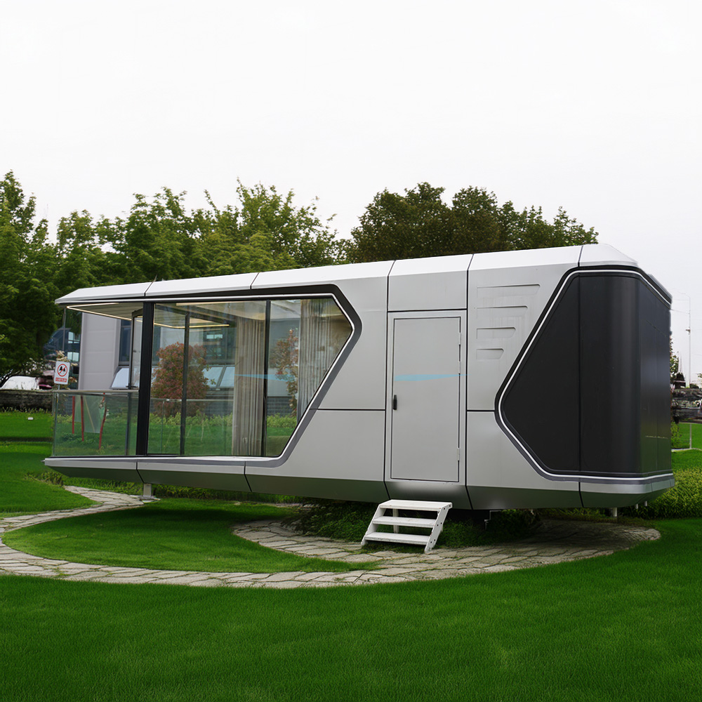 Modern Luxury Mobile Space Capsule House Green Steel House