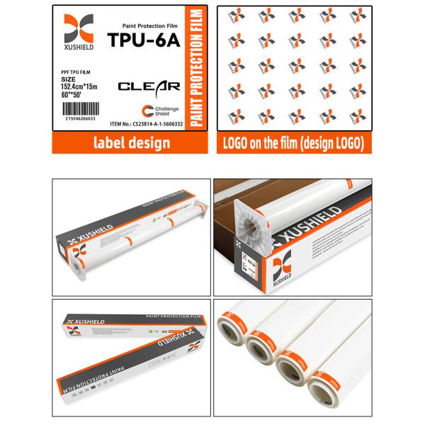 XUSHIELD PPF Film Anti Scratch Self Healing PPF TPH Gloss Clear Car Body PPF Paint Protection Film for Cars