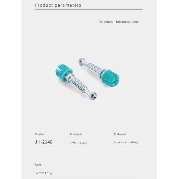Cold Rolled Steel Corrosion Resistant Cam Spreading Bolts Cam Post Screw