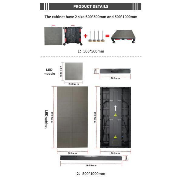 P3.91 P4.81 P6.25 Dance Floor LED Screen Video Wall For Eye Catching Advertising