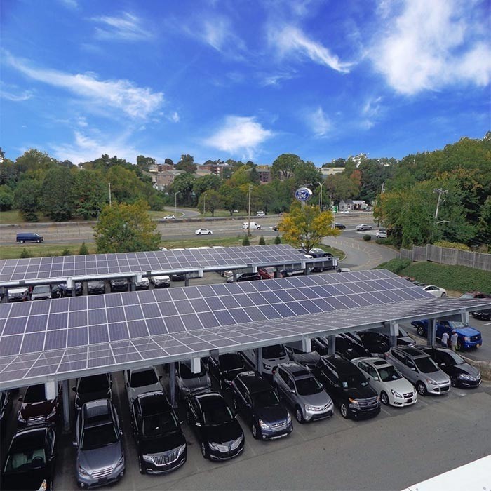 Adjustable tilt flat triangle roof mounting solar carport systems solar bracket solar structure