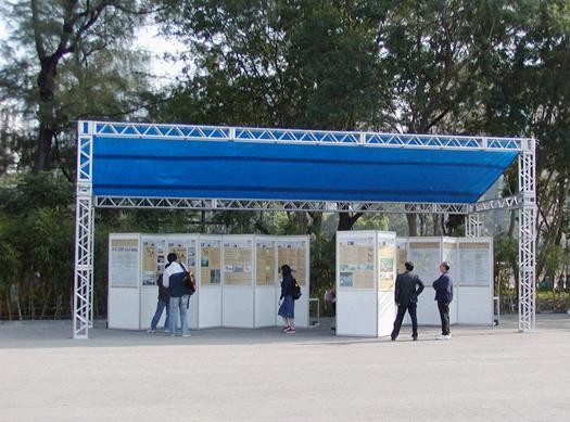 Stage Screw Aluminum Square Truss , Silver Tube Truss System