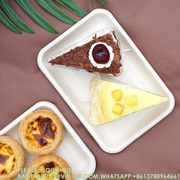 8 Inch Heavy Duty Paper Plates, Bend-Resist Compostable Medium Size Disposable Trays For Taco, Meat, Sandwich, Dessert