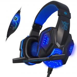 China Gaming Wired Gamer Sony Stereo Bluetooth Headset With Mic LED Light For Computer PC Gamer on sale