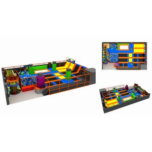 Buy cheap 273M2 Big Rectangular Trampolines Discount Large Children Trampoline Park product